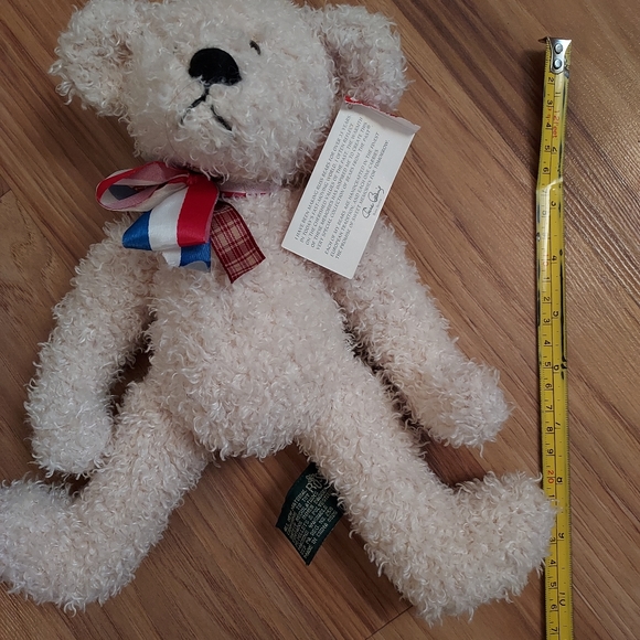 Russ Cream Frizzly Bear From The Past Stuffed Plush Animal Beanie Fuzzy - Picture 11 of 11